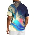 thumbnail image 6 of Men's Tie Dye Polo Shirts Short Sleeve Henley Button T Shirts Summer Vacation Causal Tees, M, 6 of 6