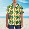 thumbnail image 4 of Daiia Corn Hawaiian Shirt for Men Gentle Cotton Regular Short Sleeve Casual-3X-Large, 4 of 9