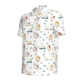 thumbnail image 2 of Vsdgher Cartoon House Print Men's Short Sleeve Stretch Polo Shirt, Moisture-Wicking Performance Polo Shirt, 2 of 8