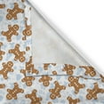 thumbnail image 5 of Ambesonne Gingerbread Man Grommet Curtain, Tile, 50" x 108", Pale Caramel Pale Blue, 5 of 6
