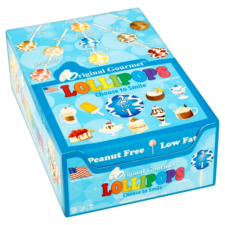 Original Gourmet Cream Swirl Lollipops, 1.1 oz, 48 count - Walmart.com