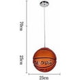 thumbnail image 2 of Candelabro de baloncesto Candelabro de habitación infantil Candelabro de personalidad creativo E27 Candelabro de techo de baloncesto y fútbol Sala de estar Comedor Dormitorio Iluminación cálida (sin, 2 of 5