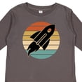thumbnail image 4 of Inktastic Space Rocket Retro Sunset Boys or Girls Long Sleeve Toddler T-Shirt, 4 of 5
