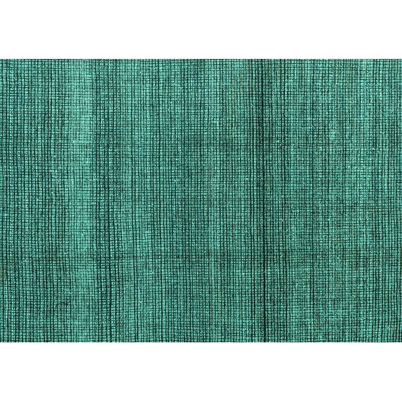 Ahgly Company Machine Washable Indoor Rectangle Abstract Turquoise Blue Modern Area Rugs, 2' x 3'