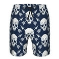 thumbnail image 3 of Logiee white arrow Skull Print Mens Swim Trunks Quick Dry Board Shorts,Breathable Hawaii Beach Shorts Swimwear Bathing Suits-3X-Large, 3 of 6