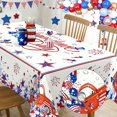 thumbnail image 4 of 4th of July Tablecloth, Rectangle 60x120 inch Table Cloth, Red and Blue Stars Indoor or Outdoor American Flag Independence Day Kitchen Table Decorations for Dinner Party, 4 of 6