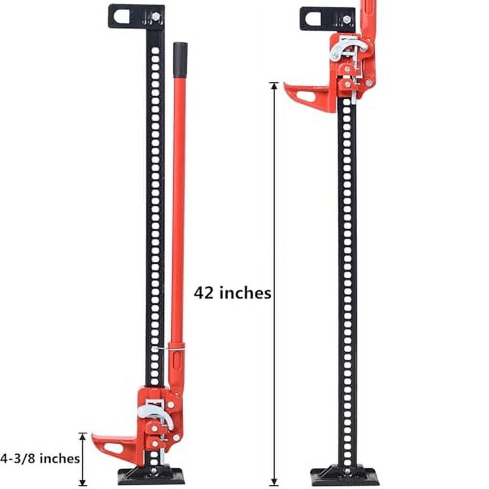 Farm Jack,48" Utility High Lift Farm Jack, 6600 lbs Capacity Ratcheting Off Road Utility Jack, Heavy-Duty Farm Jack for Tractor, Truck, SUV, Bumper Lift