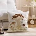 thumbnail image 1 of Easter Rabbits Mushrooms Embroidered Cushion Cover Living Room Bed Sofa Cushion Cover, 1 of 6