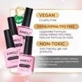 thumbnail image 3 of AIMEILI Hema Free Gel Nail Polish No Wipe Top Coat, No Wipe Matte Top Coat, Base Coat and Builder Base for Nails Gel Set, 3 of 9