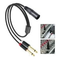 Xlr To Dual Rca Y Splitter Cable AntiShielding For Mixer Power Amp Mic