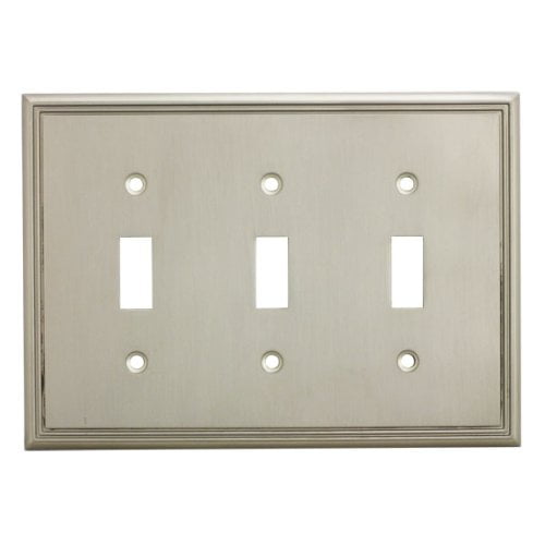 Cosmas 65005-SN Satin Nickel Triple Toggle Switchplate Wall Switch Plate Cover