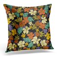 thumbnail image 1 of BOSDECO Floral Hibiscus Flower Pattern Summer Pillowcase Pillow Cover Cushion Case 16x16 inch, 1 of 1