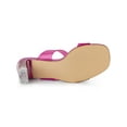 thumbnail image 6 of BLISSFUL STEP Women's Sandals Block Heels Clear Colorful Straps Slides Sandals, 6 of 8