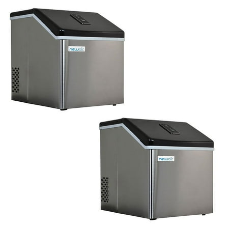 Newair Clearice40 Portable Countertop Ice Maker Machine Stainless Newair Clearice40 Portable Countertop Ice Maker Machine Stainless 2 Pack Com