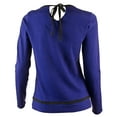 thumbnail image 2 of Women's Contrast-Trim Pullover Sweater-LB-M, 2 of 4