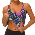 thumbnail image 3 of Uemuo Floral Pattern Women's Sports Bra - High Impact Support, Breathable, and Comfortable Athletic Bra for Running, Yoga, and Workouts, 3 of 9