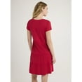 thumbnail image 3 of Time and Tru Women's and Women's Plus Tiered Cotton Mini Dress, Sizes XS-4X, 3 of 4
