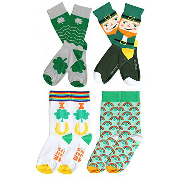 Gilbin's - St. Patrick's Day Irish Shamrock Crew Socks Womens Size 9-11 ...