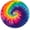 Art Colorful Tie Dye, variant on Round Mouse Pad, Mid-Century Modern Style Pattern Customized Premium-Textured Mouse Mat, Washable Mousepads with Non-Slip Rubber Base Small Mousepad, 7.9×7.9×0.12 inches