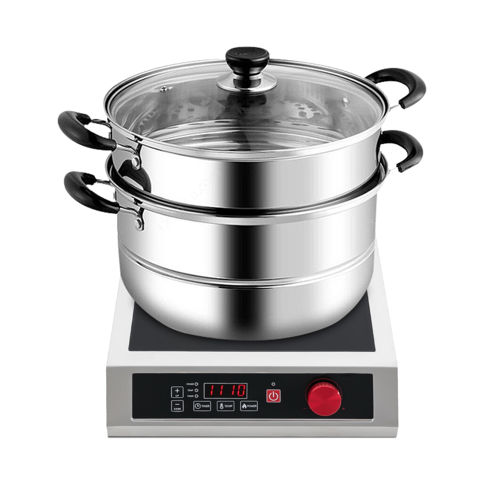 Stainless Steel Commercial Induction Cooktop Powerful Electric Induction Burner for Pubs Restaurants Food Chains