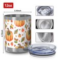thumbnail image 3 of 12oz Tumblers Happy Thanksgiving Day Vacuum Insulated Stainless Steel Travel Tumbler Cups Mug with Lid and Straw for Beer,Coffee,Beverages with Cleaning Brush for Cold & Hot Drinks, 3 of 5