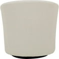 thumbnail image 4 of Fox Hill Trading Traditional Fabric Curved Arm Swivel Tub Chair in White, 4 of 4