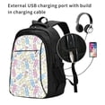 thumbnail image 2 of Salouo Cartoon Bunny Pattern Extra Large Travel Laptop,Backpack with USB Charging Port College Backpack Business Work Bag Casual Daypack Fits for Men & Women, 2 of 7