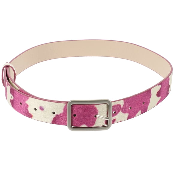 Cow Print Belt Adjustable Pants Belt Western Belt Women Animal Print Belt for Women