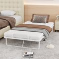 thumbnail image 7 of Slumbrae Folding Bed with Mattress, Twin Size, Heavy Duty Steel Slat Frame, Portable Rollaway Bed with Memory Foam Mattress with Bamboo Rayon Cover, Easy Assembly, Ideal for Guests & Camping, White, 7 of 7