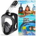 Greatever Full Face Snorkel Mask, Snorkeling Gear for Adults Kids with Latest Dry Top Breathing