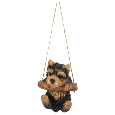 Hi-Line Gift Ltd. Hanging Yorkshire Terrier Puppy Statue