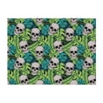 thumbnail image 4 of KLL Skull and Palm Leaves Print Fleece Throw Blanket, Horizontal Fleece Bedding Cute Soft Blankets Comfy Fleece Flannel Plush Home Decor for Couch & Bed -80"x60", 4 of 9