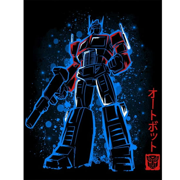 Cuadros Decorativos Optimus Prime Silhouette 5D Kits de pintura de diamantes DIY Taladro redondo completo (sz2791) Likrtyny embutido en tela