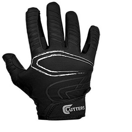 Cutters Gloves Youth REV Receiver Glove (Pair), Black,
