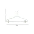 thumbnail image 5 of Simplify 24 Pack Velvet Skirt Hangers with Clips, Adult Size, White, 5 of 8