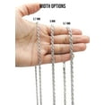 thumbnail image 6 of Mens White Gold Chain - Solid White Rope Chain - Silver / 10K / 14K, 6 of 7