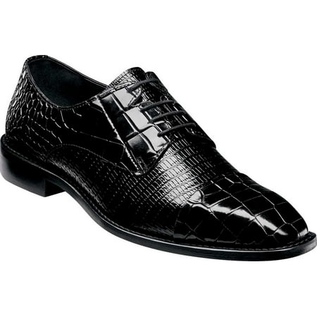 

Men s Stacy Adams Talarico Cap Toe Oxford Black Croco/Lizard Print Leather 11 M