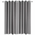 thumbnail image 2 of Outdoor Curtains for Patio Waterproof, Black Striped Windproof Pravicy Outside Porch Blackout Curtain, Modern Farmhouse Black White Stripes Sun Blocking Grommets Curtains for Cabana 2 Panels 54"x108", 2 of 9