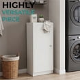 thumbnail image 6 of TUHOME Furniture Belleria 47" High Wood Pantry Cabinet in White, 6 of 7