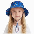 thumbnail image 5 of TOWED22 Kids Sun Hat UPF 50+ Quick Dry Foldable Bucket Hat Lightweight Adjustable Fishing Safari Hat for Girls and Boys(Dark Blue,6-10 Y), 5 of 5