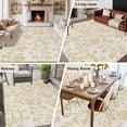thumbnail image 6 of Farmhouse Yellow Large Area Rugs for Bedroom Living Room, Soft Non Slip Carpet Bedside Rug, Vintage Flower Leaf Botanical Plant Rectangular Floor Cover Kitchen Accent Rug 6'x9' for Dining Room/Office, 6 of 9