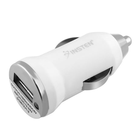 Insten Universal USB Car Charger Adapter White For iPhone XS X 8 6 6s 7 Plus SE Samsung Galaxy S9 S8 S7 S6 Note 8 5 J1 J3 luna pro J7 sky pro LG Stylo 3 2 G6 G6+ V30 / Moto E4 G5