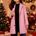 thumbnail image 6 of Girls Trench Coat Single Breasted Long Dress Coat Winter Windbreaker With Side Pockets, 6 of 6