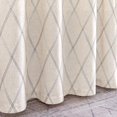 thumbnail image 5 of CURTAINKING Linen Curtains for Living Room 84 inch Farmhouse Diamond Embroidered Flax Window Drapes Light Filtering Grommet Curtains 2 Panels Grey, 5 of 7