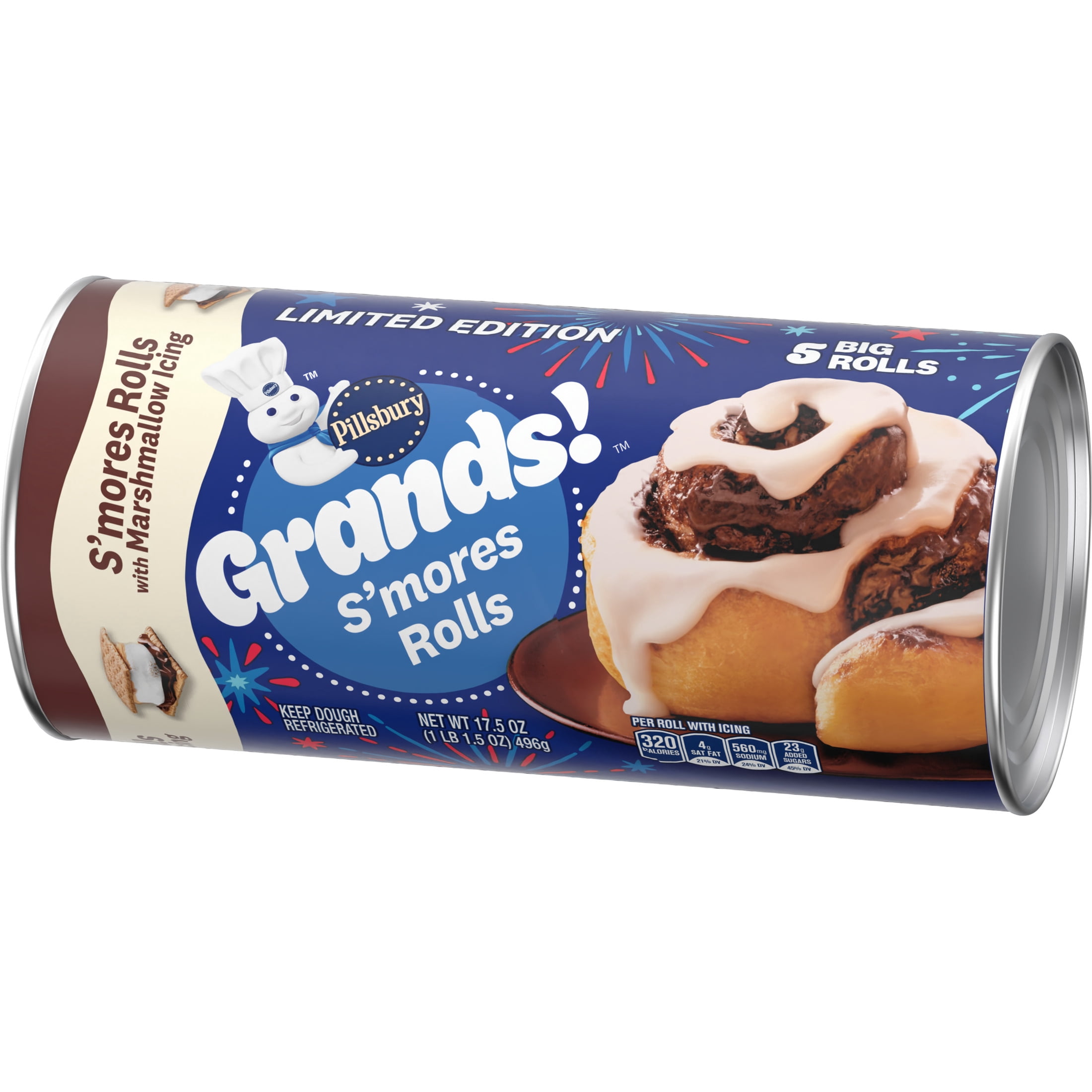Pillsbury Grands! S'mores Rolls with Marshmallow Icing, Limited Edition, 17.5 oz