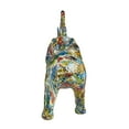 thumbnail image 5 of 19" x 16" Multi Colored Resin Elephant Sculpture, by DecMode, 5 of 8