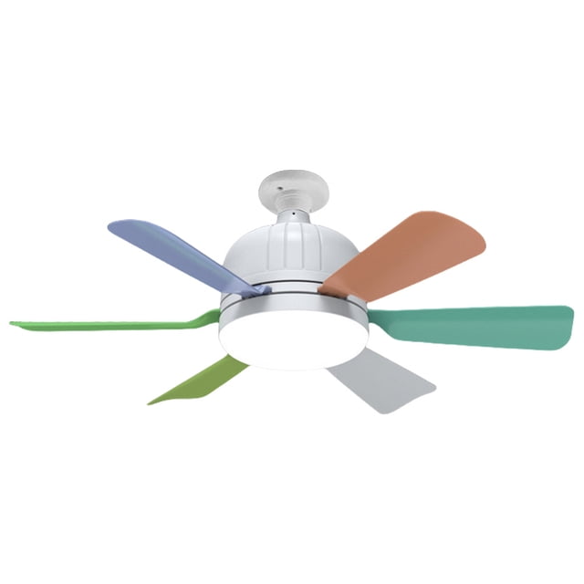 Lámpara Ventilador Creativa Techo Con LED 40W 3 Colores Ajustables para El Del
