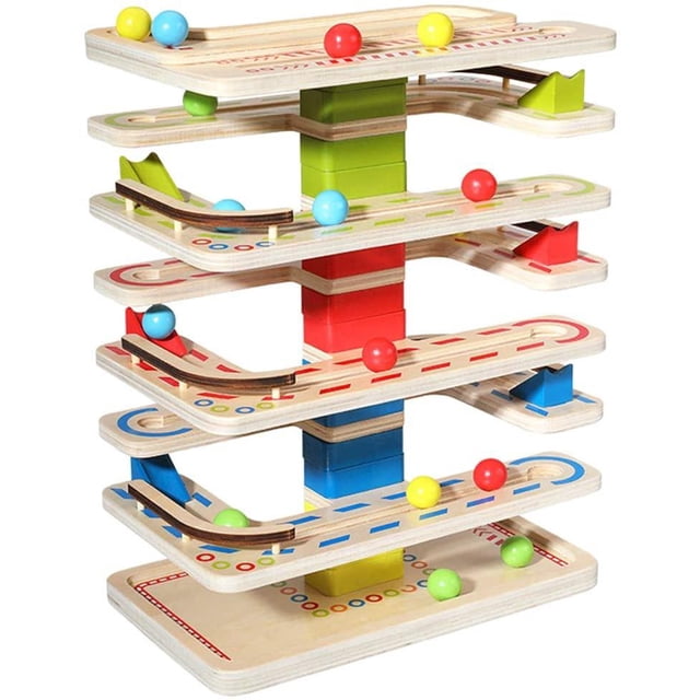 Kids Race Ball Ramp Track Toys Rolling Tower Juego Para Padres E Hijos Para Preescolar Para Bebés Regalos Para Niños Eigraketly FN005867-00