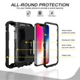 thumbnail image 3 of For iPhone 11 Pro Case 5.8", Allytech Full-Body Protection 3 in 1 Hybrid Shockproof Rugged Heavy Duty Drop Protection Ring Holder Stand Case for iPhone 11 Pro 5.8 inch 2019, Black, 3 of 5