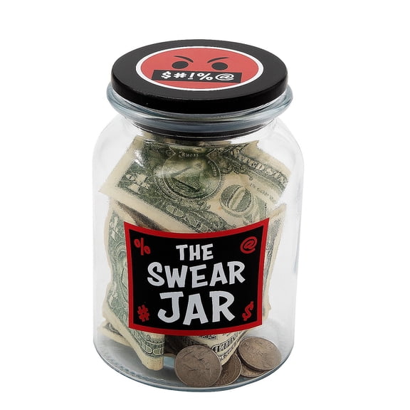 3 1/2" x 6" Swear Clear Glass Jar with Plastic Lid